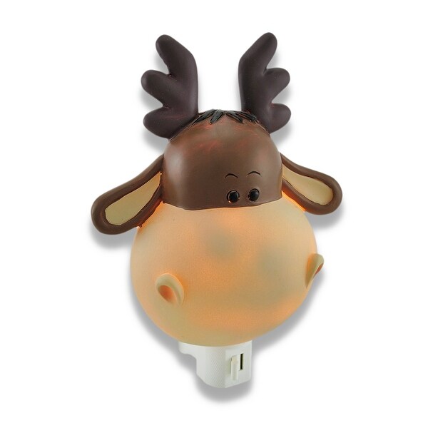 Shop Childrens Cute Baby Moose Head Night Light Brown Free