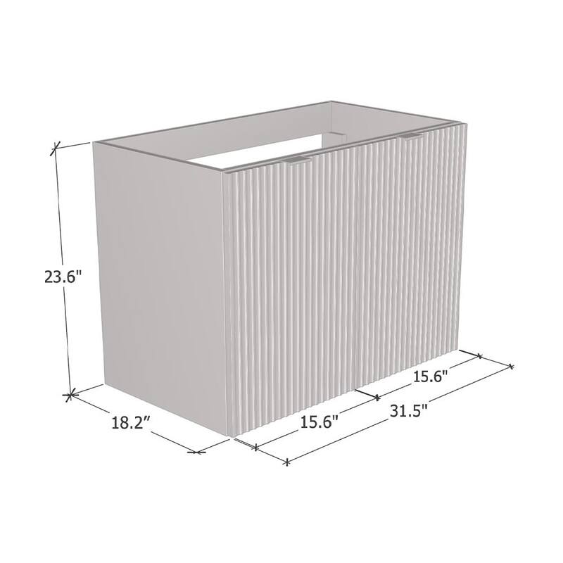 Nicole 2D 80 Floating Bathroom Vanity (32" Width)