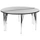 preview thumbnail 13 of 17, 2 Piece 60" Circle Wave Flexible Grey Adjustable Activity Table Set