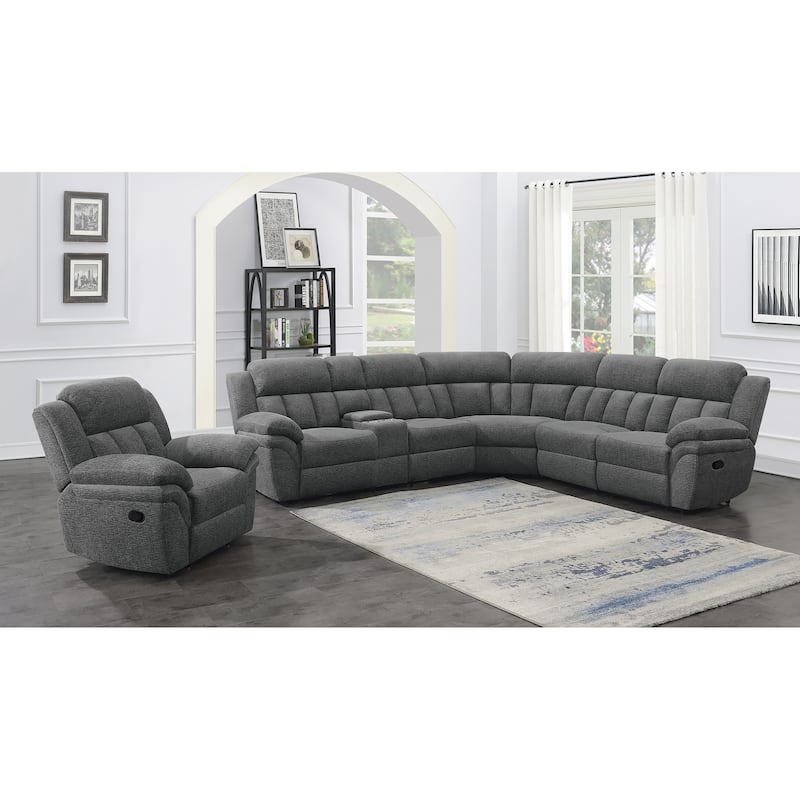 Pannen Charcoal Upholstered Glider Recliner