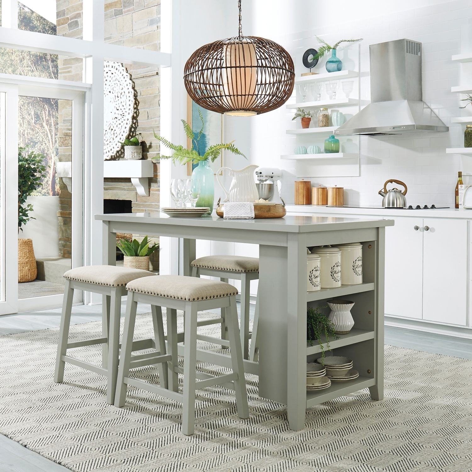 Brook Creek Grey 5 Piece Counter Set