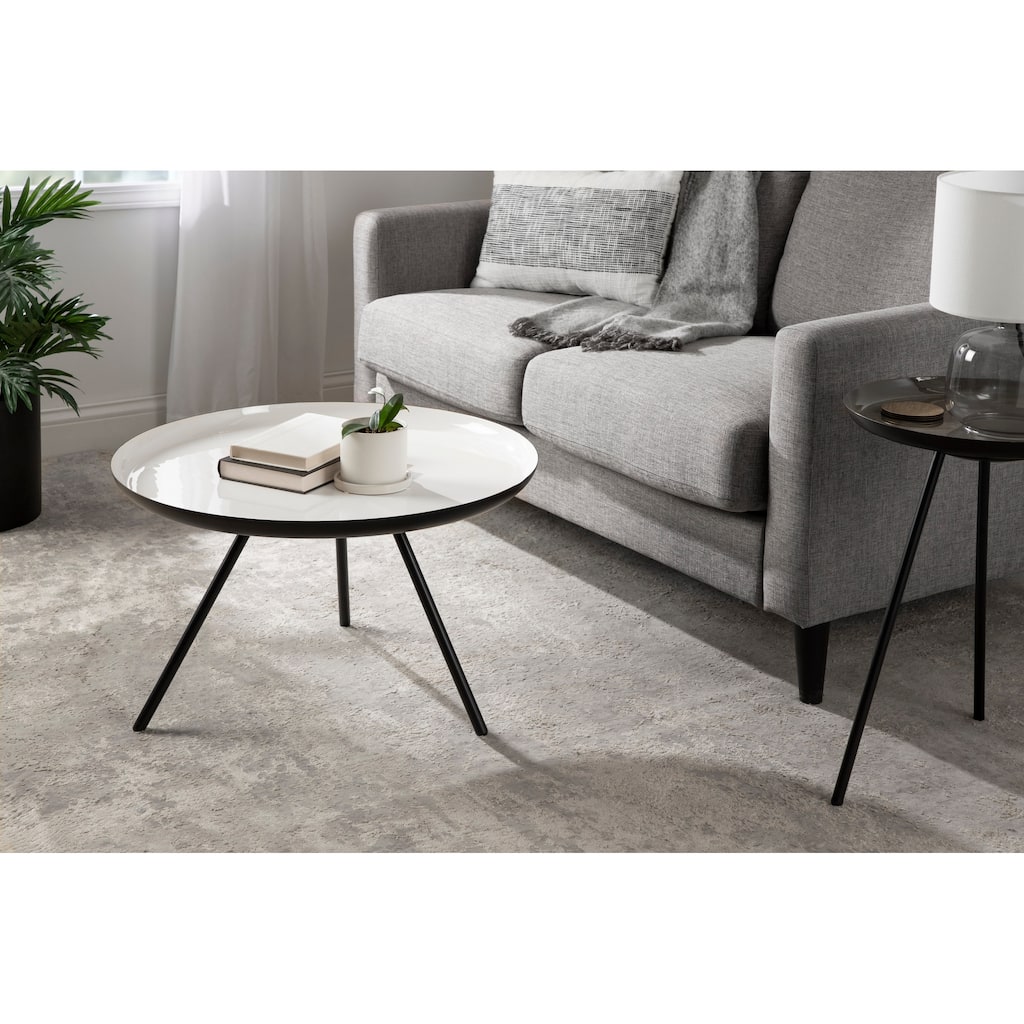 Kate and Laurel Laranya Round Metal Coffee Table - 25" Diameter