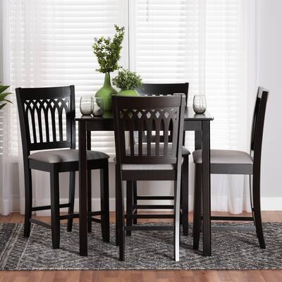 Genesis Modern Fabric and Wood 5-Piece Pub Set