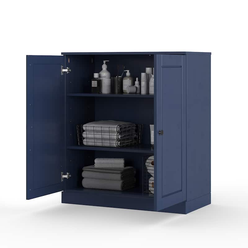 Palace Imports 100% Solid Wood 32" Bathroom Cabinet with Solid Doors and Adjustable Shelves