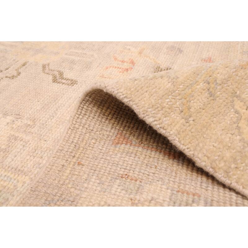 ECARPETGALLERY Hand-knotted Kavya Oushak Beige Wool Rug - 9'1 x 12'1