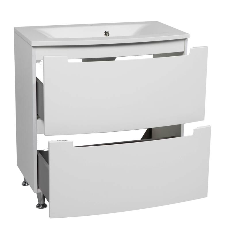 Modern Free standing Bathroom Vanity with Washbasin | Delux Collection with Mirror