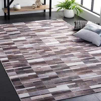 SAFAVIEH Faux Hide Machine Washable Slip Resistant Arien Modern Rustic Rug