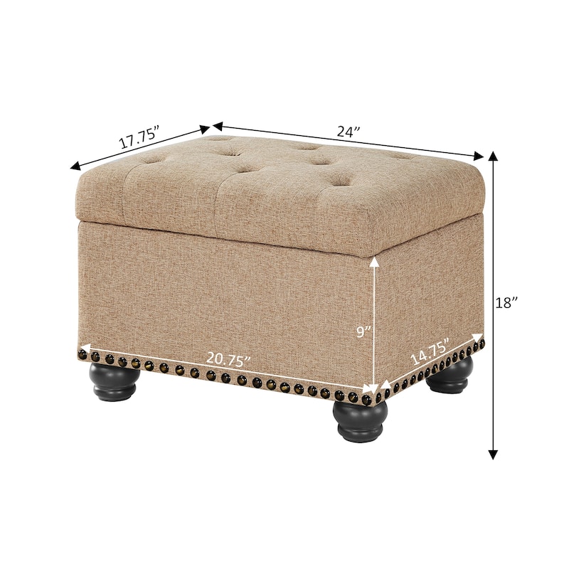 Convenience Concepts Designs4Comfort 5th Avenue Storage Ottoman