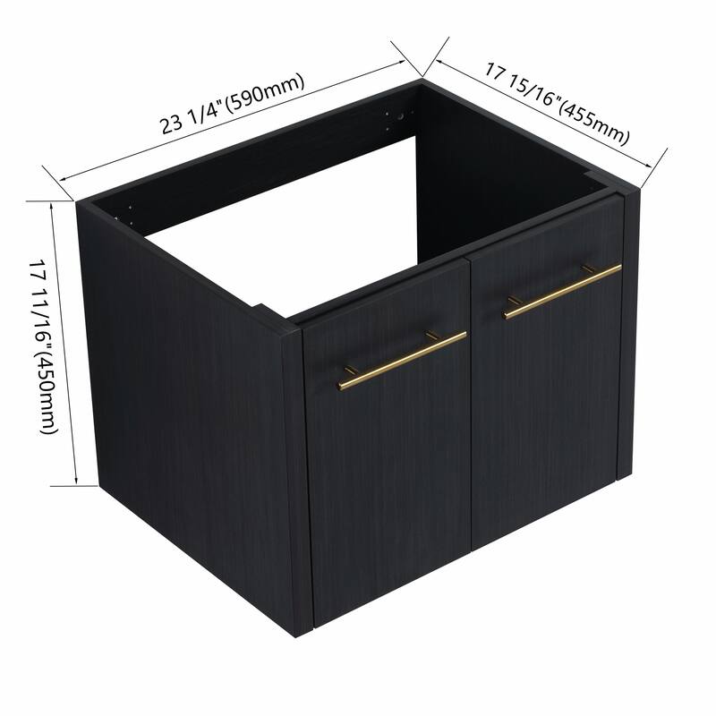 Wall-Mounted Bathroom Vanity with Thick-Edged Resin Basin Sink