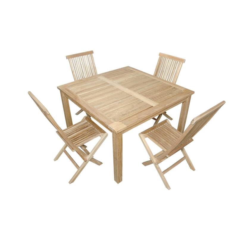 Folding Dining Set 7 Piece Outdoor Patio Table Chairs Classic Design