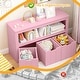 preview thumbnail 30 of 42, Costway Storage Cabinet 3 Drawer Chest w/Wheels Large Storage Cube - See Details