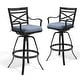 preview thumbnail 13 of 27, Outdoor Patio Bar Stools Aluminum Swivel Bar Chair with Sunbrella Cushion