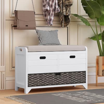 Storage Bench with Removable Cushion