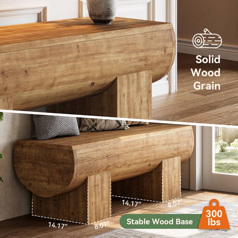 Solid Wood Entryway Bench, End of Bed Bench Seat, Accent Furniture for Bedroom, Living Room, Hallway