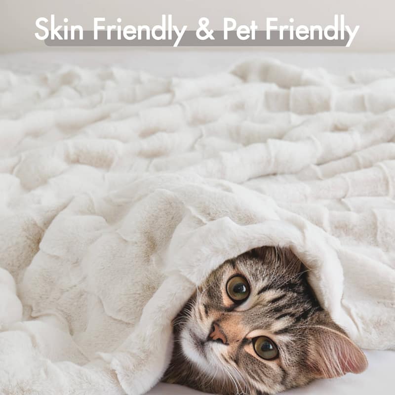 Madison Park Camille Faux Fur Throw