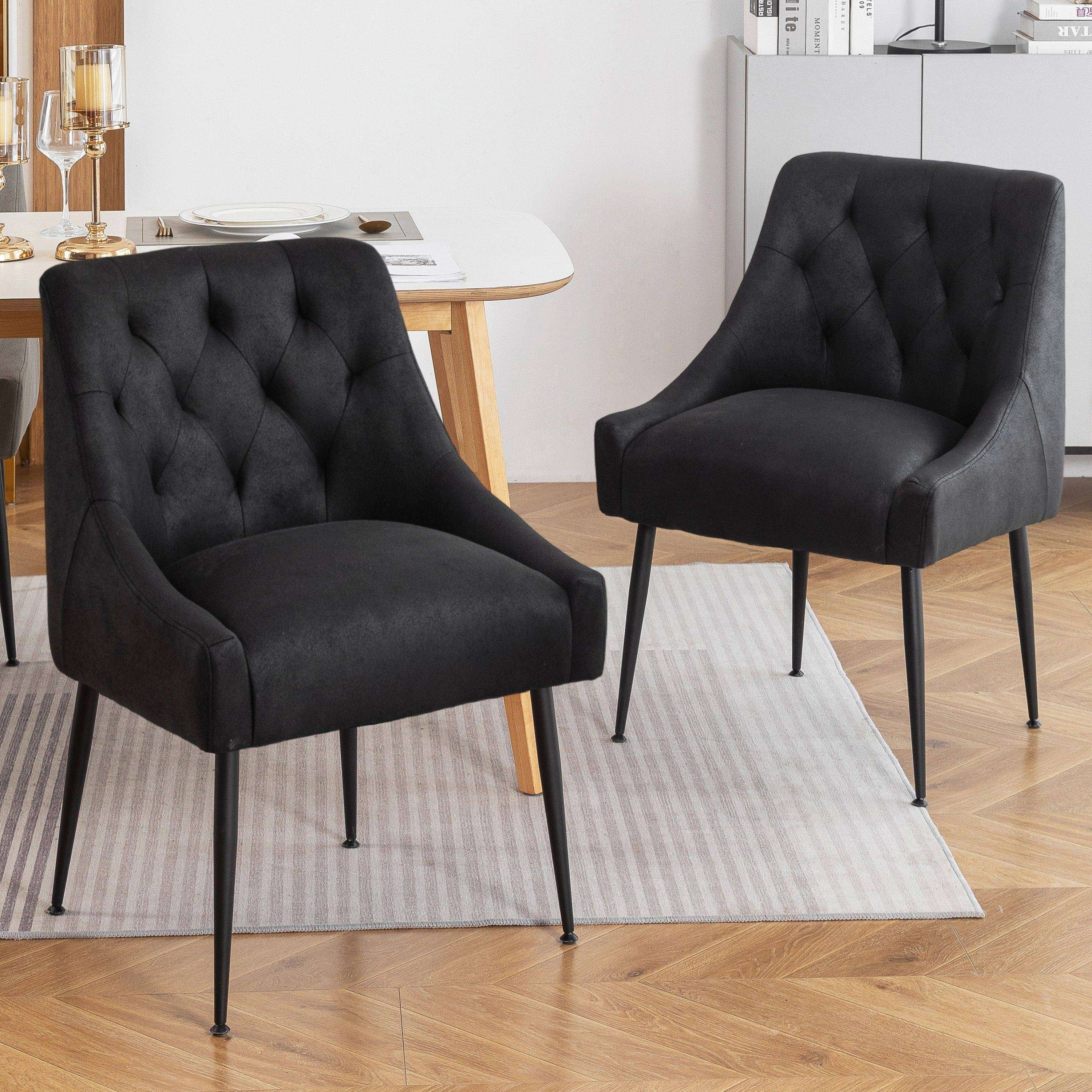 Faux Leather Upholstered Dining Chairs Set of 2/4/6