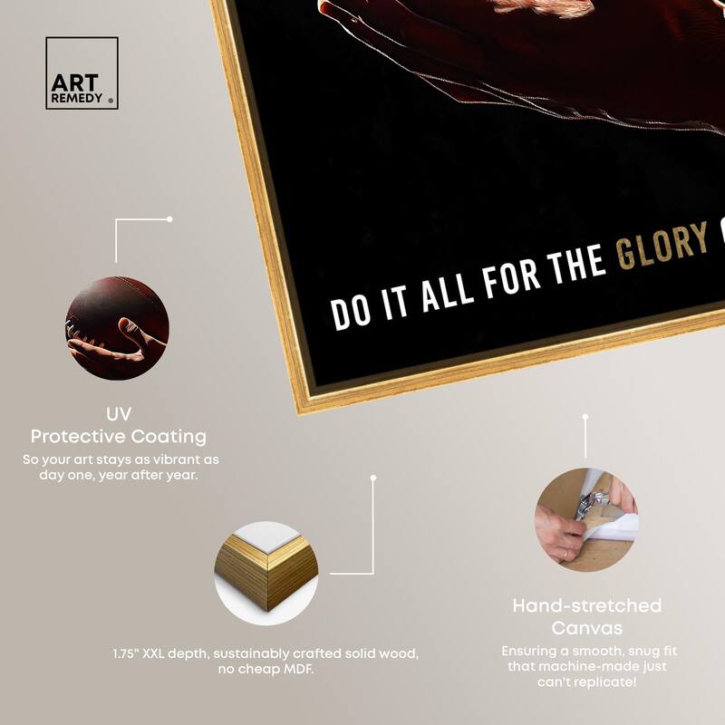 Glory of God Football Canvas by Art Remedy