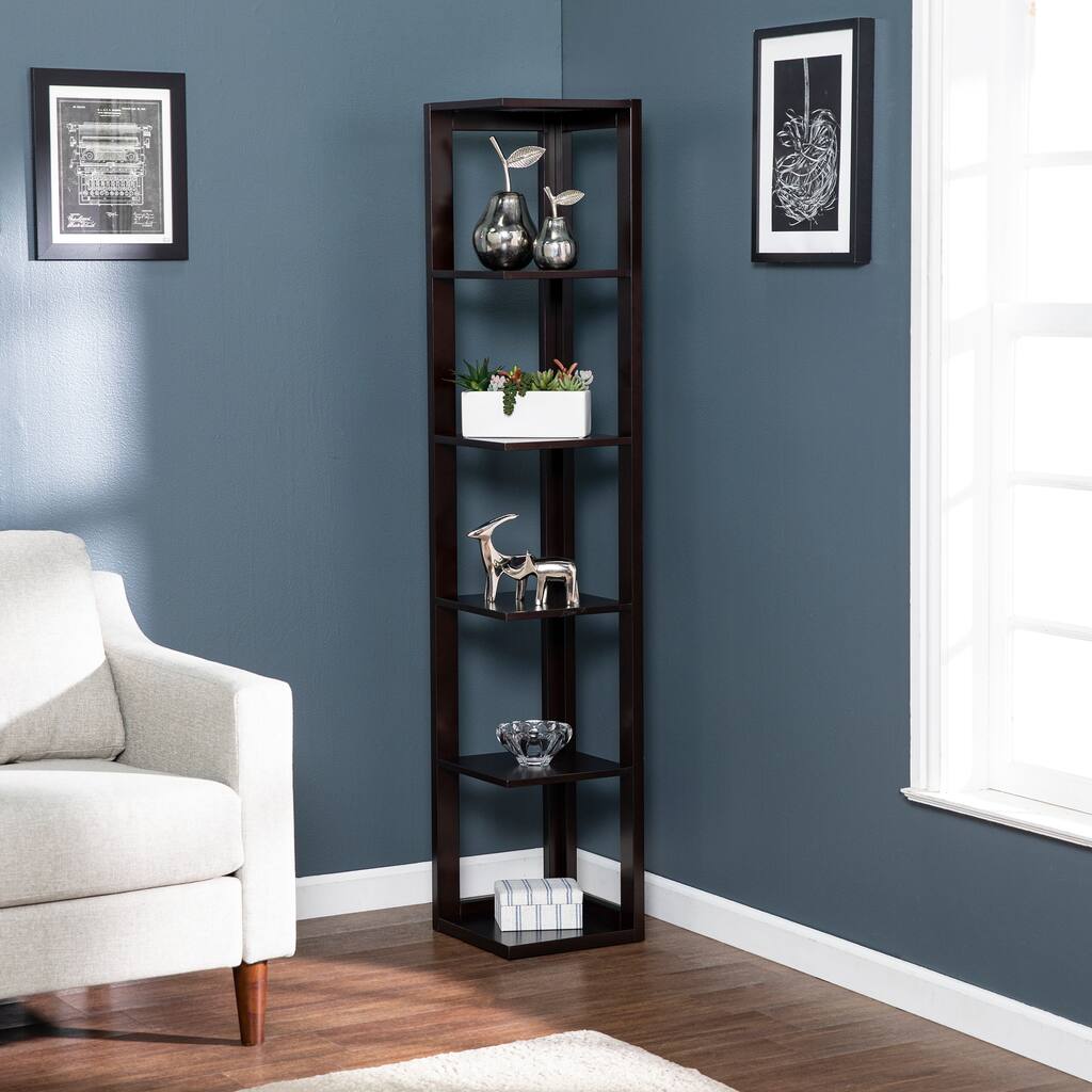 Porch & Den Branton Corner Bookshelf