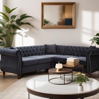 83.5'' Stylish And Modern L-Shaped Oversized Corner Sectional Couch,5 ...