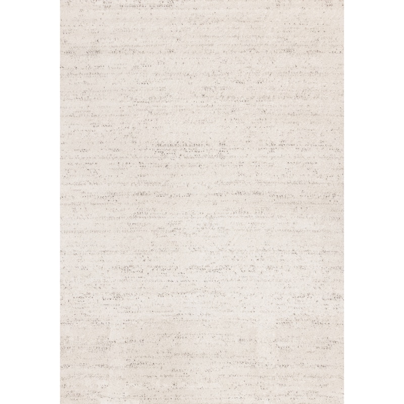 Soft Cream Grey Speckle Indoor Area Rug, 5'3" x 7'7"