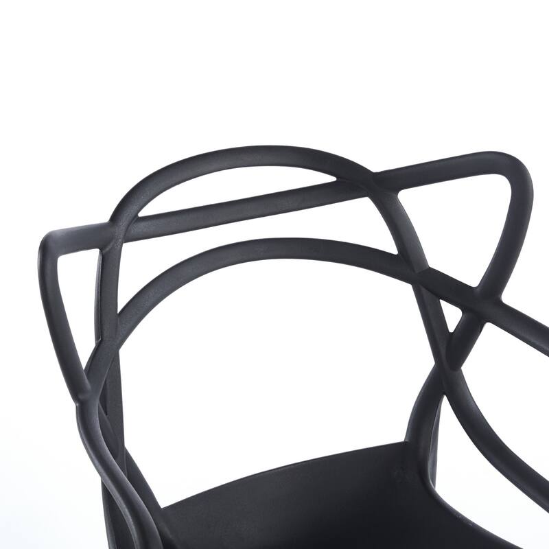 20.47" Plastic Stackable Dining Chair, Set of 4