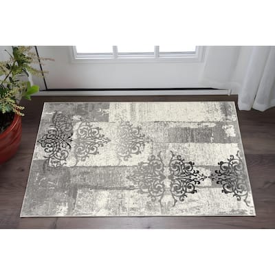 HomeRoots Abstract Modern Rectangle Area Rug - 60.00 in. x 27.00 in. x 0.30 in.