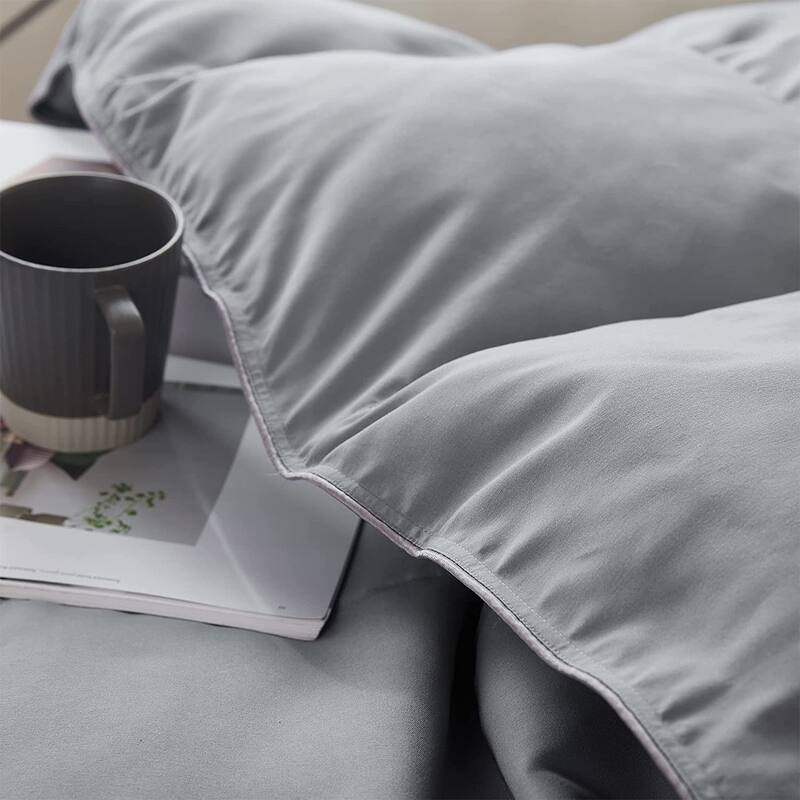 Snorze® Cloud Comforter Set - Coma Inducer® Oversized Bedding in Iron Gray