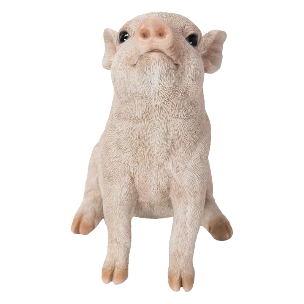6.25" Sitting Baby Piglet Outdoor Garden Statue