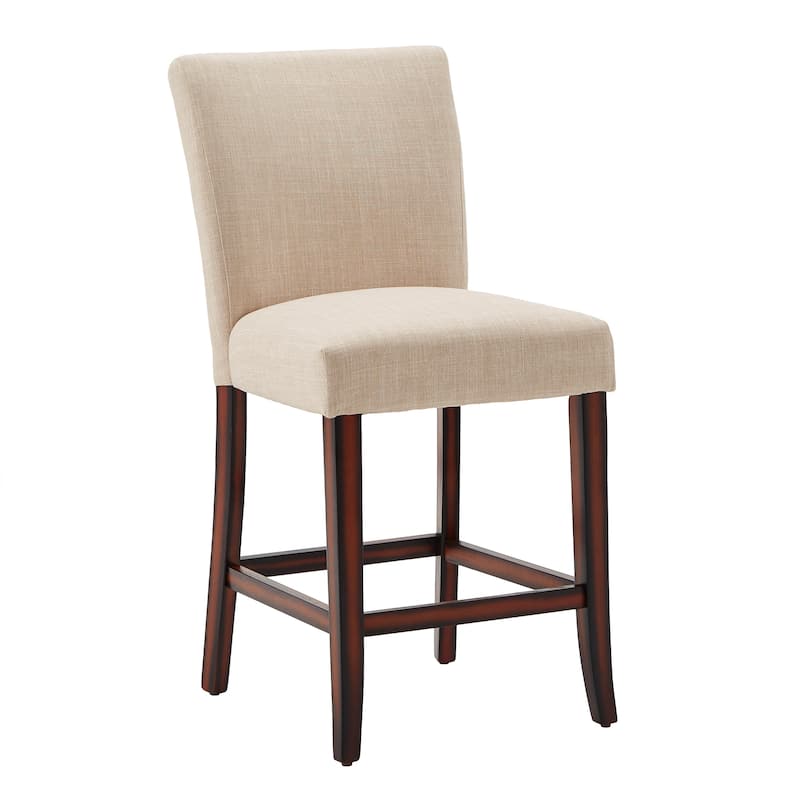 Parson Classic Linen Counter Height High Back Stools (Set of 2) by iNSPIRE Q Bold - Beige