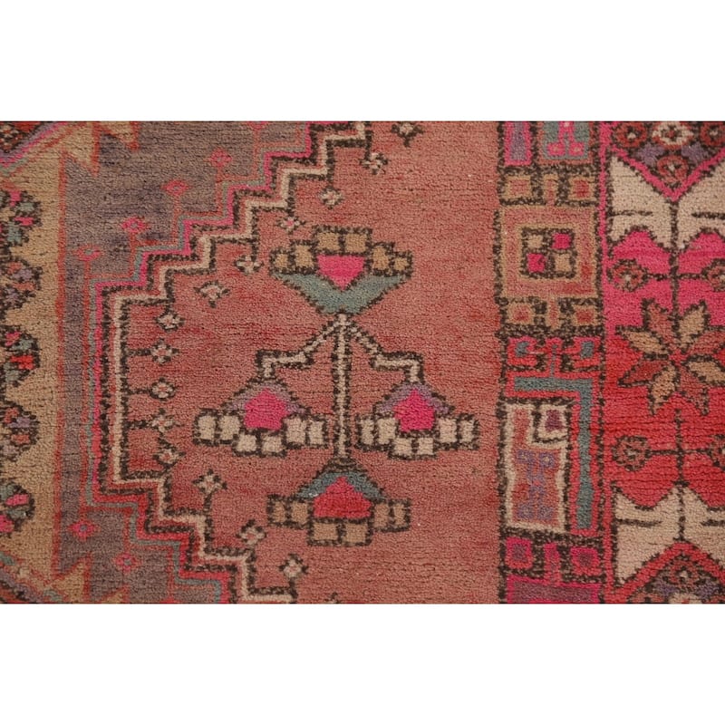 Ardebil Persian Vintage Runner Rug Handmade Hallway Wool Carpet - 3'6" x 10'3"