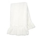 preview thumbnail 1 of 3, Lambs & Ivy Signature White Ruffled Lux Minky/Jersey Chevron Baby Blanket