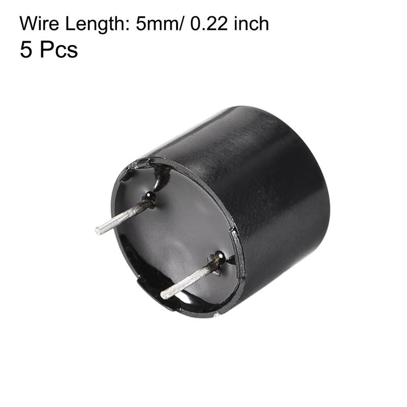 80dB 1.5V Passive Electronic Buzzer Electromagnetic Beep Tone Alarm Ringer 5Pcs - Black - DC2-3.5V10Pack