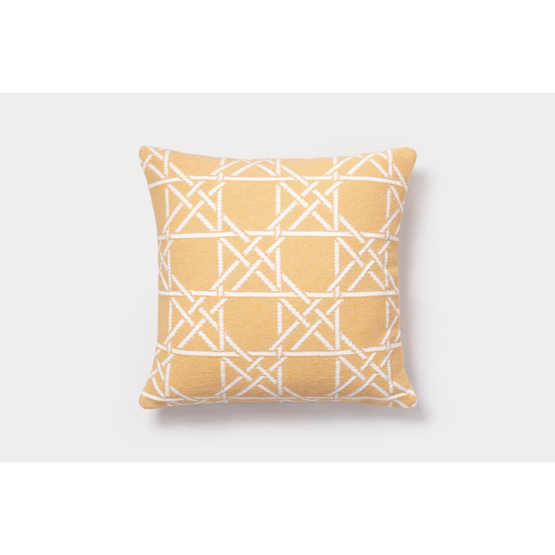 Brooks Brothers Lattice Work Decorative Pillow - Yellow