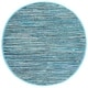 preview thumbnail 70 of 82, SAFAVIEH Handmade Rag Rug Bookem Casual Stripe Cotton Rug with Fringe 6' Round - Turquoise/Multi - Round