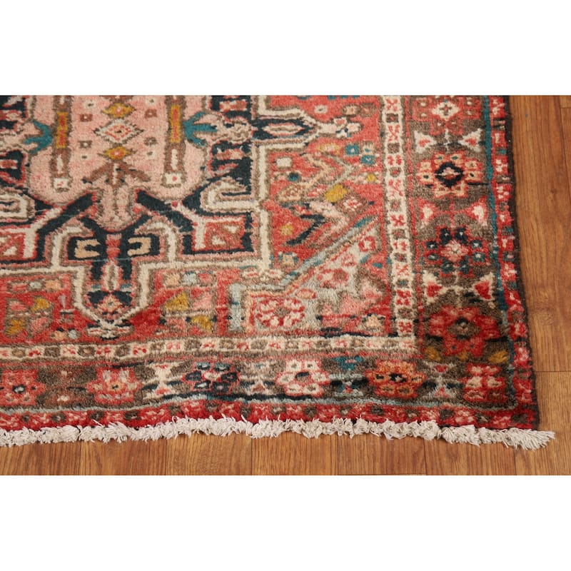 Tribal Geometric Gharajeh Persian Runner Rug Handmade Wool Carpet - 2'9"x 11'1"