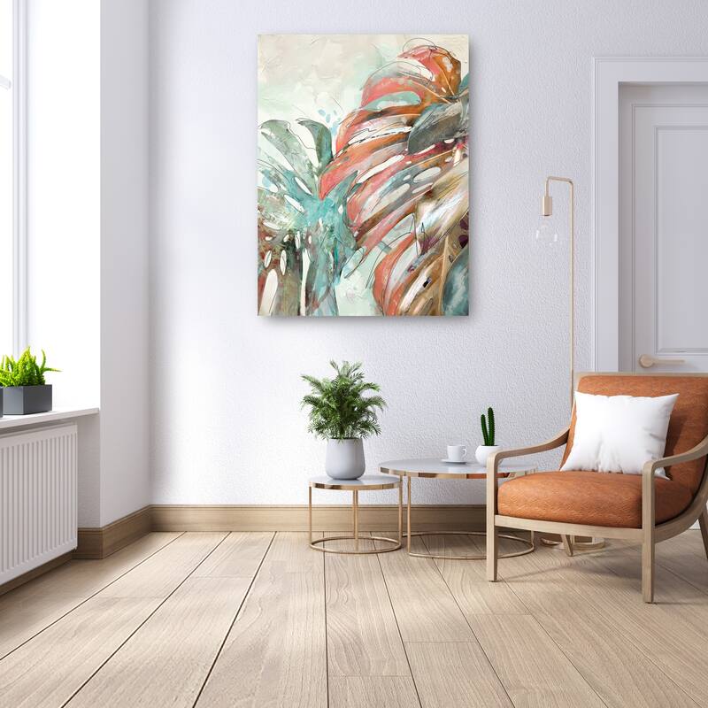Line Art Leaves I By Studio Arts Canvas Art Print