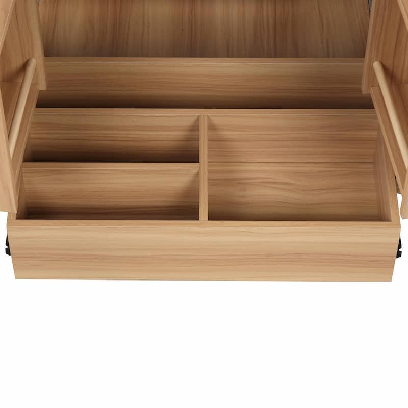 30" Bathroom Vanity with Sink Combo, Multi-functional Cabinet with Doors and Drawer, MDF Board