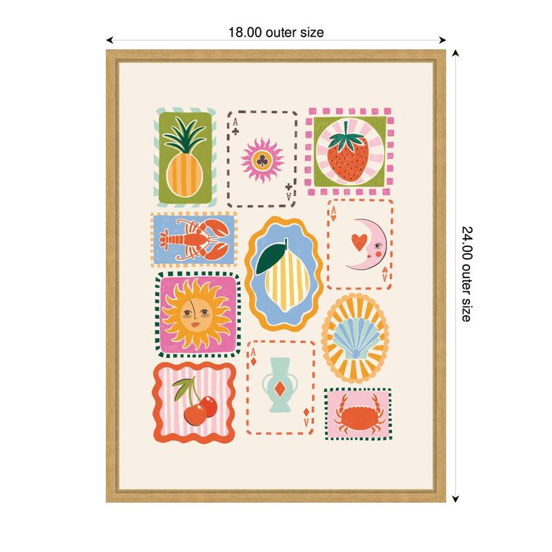 Kate and Laurel Storytelling Shores by Aislinn Simmonds Duchess Plum Framed Canvas Wall Art Print