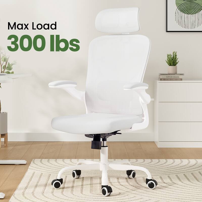 Ergonomic Office Chair With Headrest,High Back Computer Chair With Armrests And Adjustable Lumbar Support