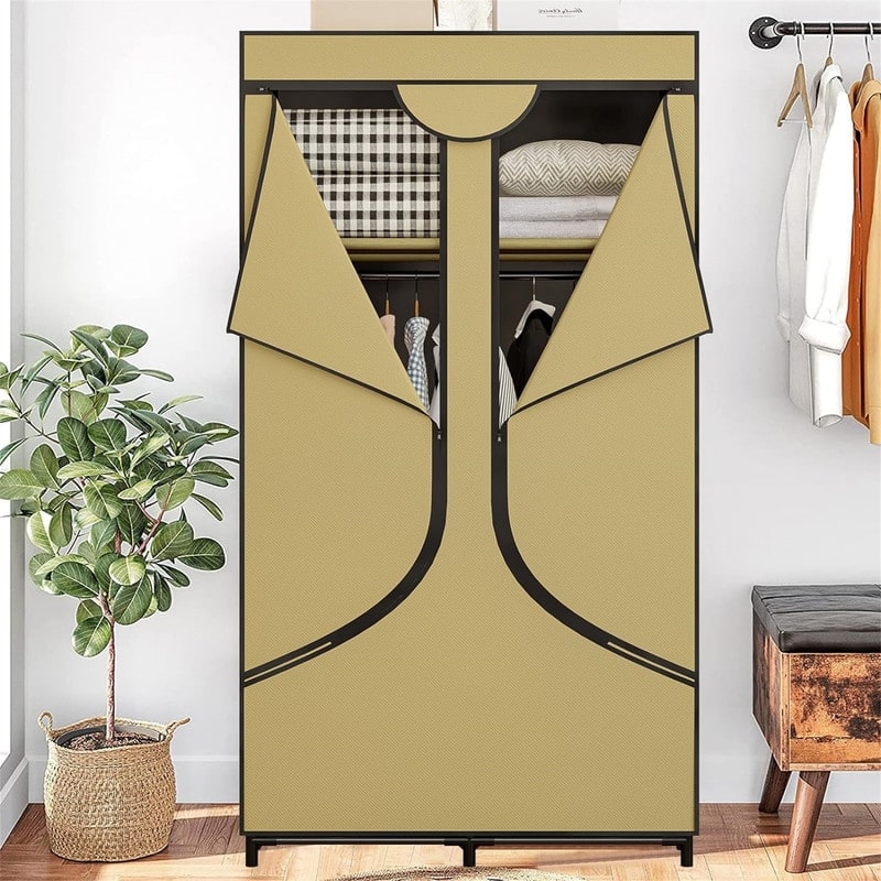 Portable Wardrobe Closet Clothing Organizer - 17.7"D x 34.6"W x 66.1"H