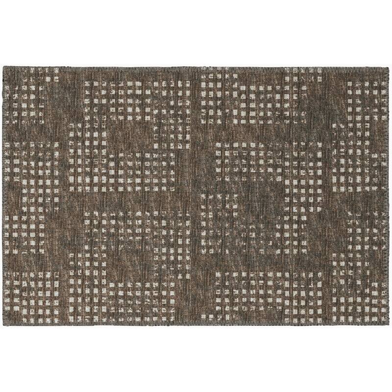 Indoor/ Outdoor Eleanor Modern Houndstooth Washable Rug