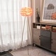 preview thumbnail 6 of 9, Maxax 60" Tripod Feather Shade Floor Lamp Pink