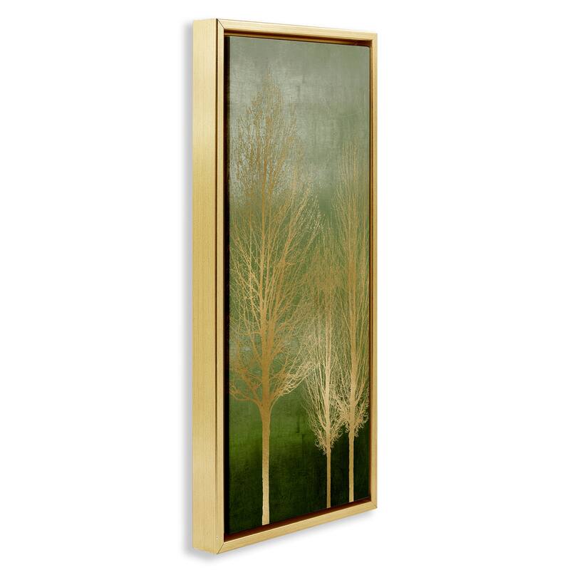 Stupell Tranquil Gold Branches Framed Floater Canvas Wall Art Design By Kate Bennett