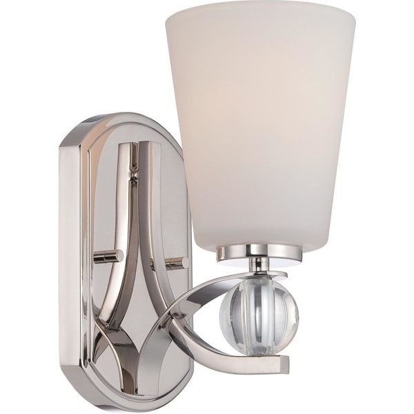 Nuvo Lighting 60/5491 Connie 1-Light 4-3/4" Wide Bathroom Sconce with Frosted Glass Shade - Polished Nickel