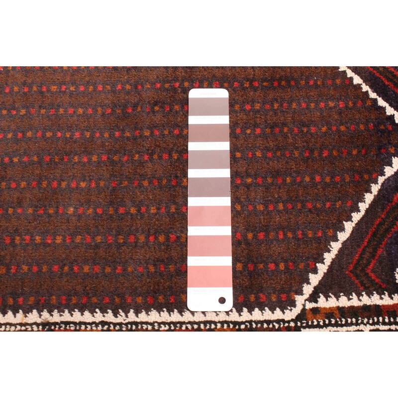 ECARPETGALLERY Hand-knotted Teimani Dark Brown Wool Rug - 2'11 x 4'7