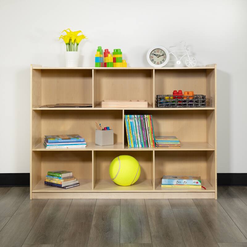 Wooden School Classroom Storage Cabinet/Cubby for Commercial or Home Use - 48"W x 15"D x 36"H