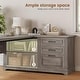 preview thumbnail 132 of 156, Farmhouse Executive L Shaped Desk Home Office Desk with Drawers and Storage Cabinet & Power Outlet