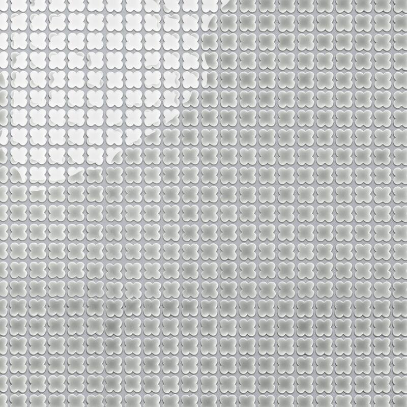 Merola Tile Fioretti Glossy Grey 12" x 12" Porcelain Floor and Wall Tile