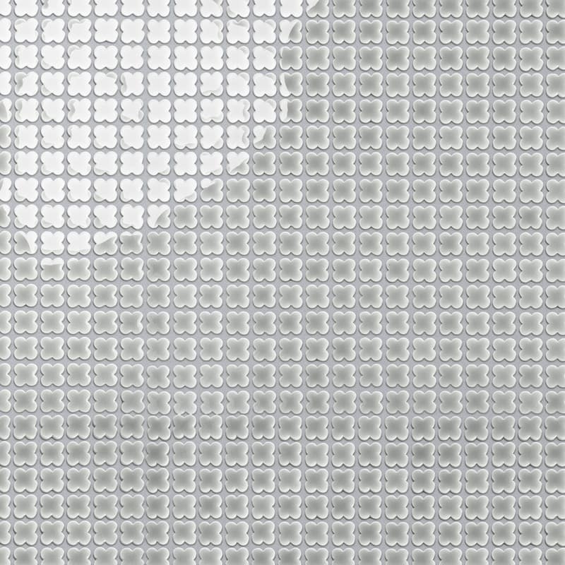 Merola Tile Fioretti Glossy Grey 12" x 12" Porcelain Floor and Wall Tile