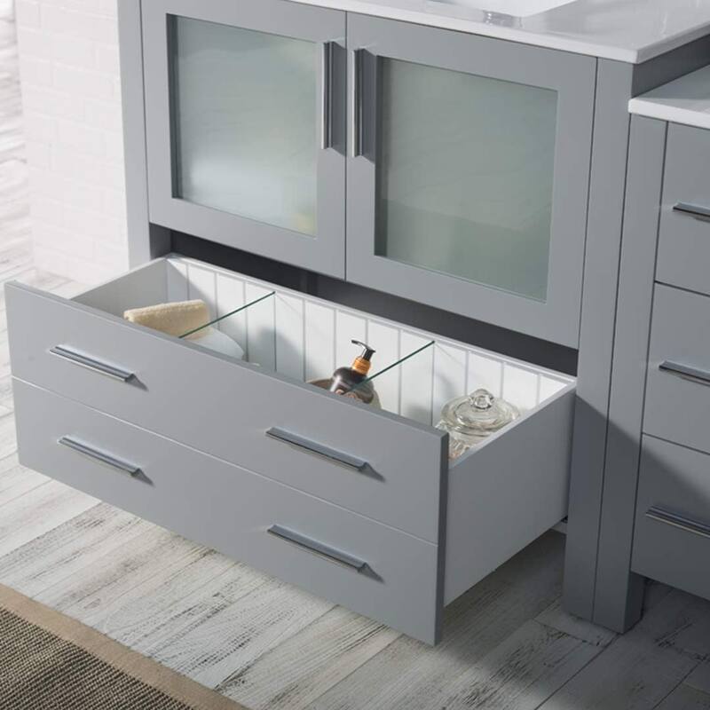Blossom Sydney 84" Solid Wood Double Sink Bathroom Vanity with Cabinet